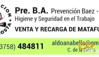 Pre. B.a. matafuegos y seguridad e higiene - Concepción De La Sierra