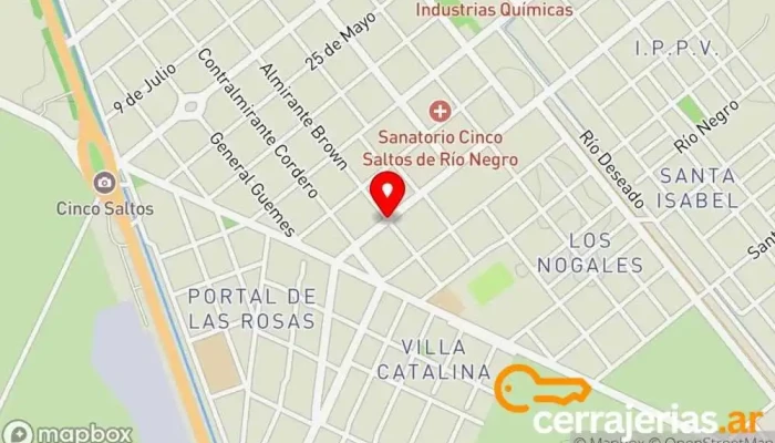 mapa de 7 puertas Centro educativo en Cinco Saltos