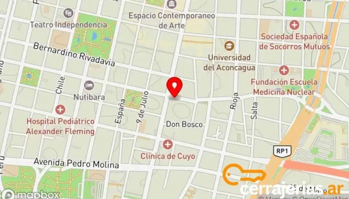 mapa de A&B Portones Automáticos Proveedor de puertas para garaje en Ciudad