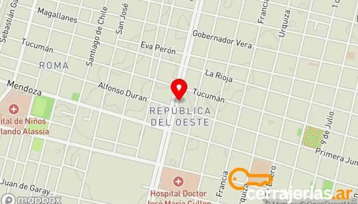 mapa de Aberturas Avenida Ventana de aluminio, Tienda de ventanas de plástico, Tienda de mosquiteras, Tienda de mamparas de ducha, Proveedor de marcos de madera en Santa Fe de la Vera Cruz