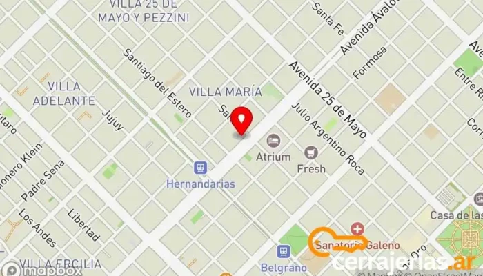 mapa de Aberturas Chaco SRL Proveedor de puertas, Proveedor de puertas para garaje, Tienda de mamparas de ducha, Proveedor de ventanas en Resistencia