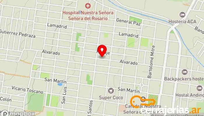mapa de Aberturas Dalum Constructor en Cafayate