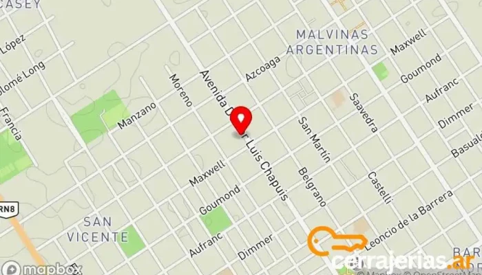 mapa de Aberturas De Algarrobo Tienda de bricolaje en Venado Tuerto