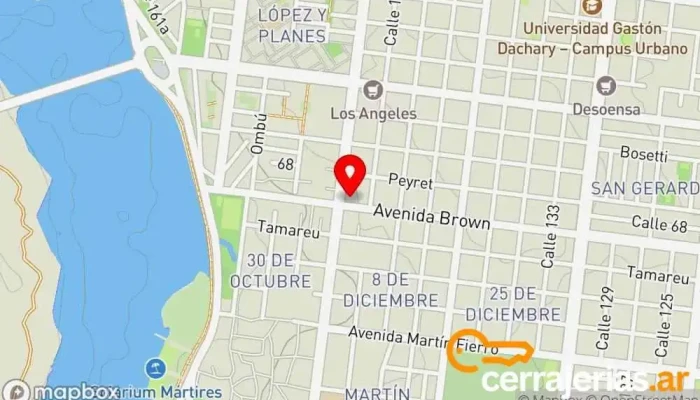 mapa de Aberturas de Aluminio Carsil Fábrica en Posadas