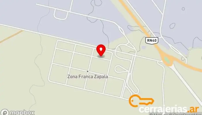 mapa de Aberturas de aluminio Gamar Zapala Fábrica en Zapala