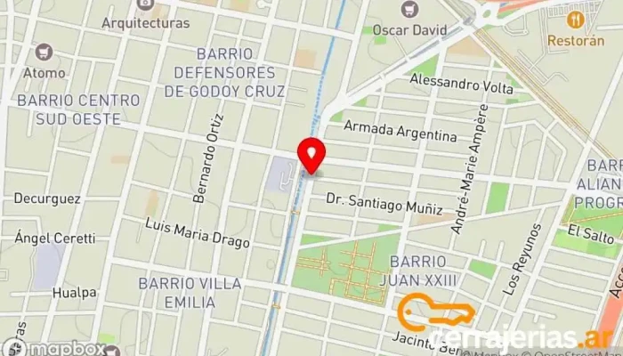 mapa de Aberturas De Aluminio Oficinas de empresa en Godoy Cruz