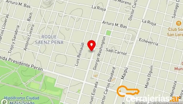 mapa de Aberturas de Aluminio MARTINO Fábrica en Río Cuarto
