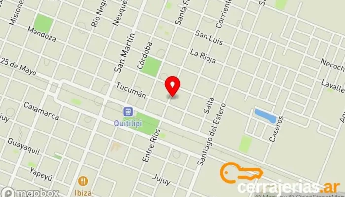 mapa de Aberturas De Aluminio Quitilipi Proveedor de aluminio, Tienda de cristales en Quitilipi