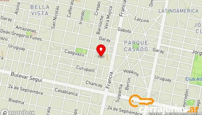 mapa de Aberturas De Chapa Chapistería en Rosario