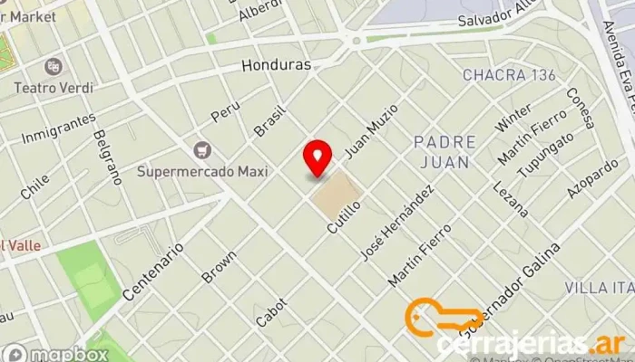 mapa de Aberturas De Madera  en U9100 Trelew