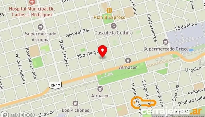 mapa de aberturas fabian depetris Centro comercial en Arroyito
