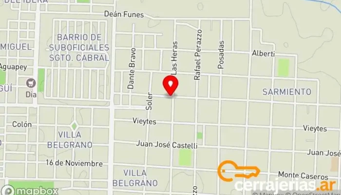 mapa de Aberturas FR Centro comercial, Fábrica en Curuzú Cuatiá