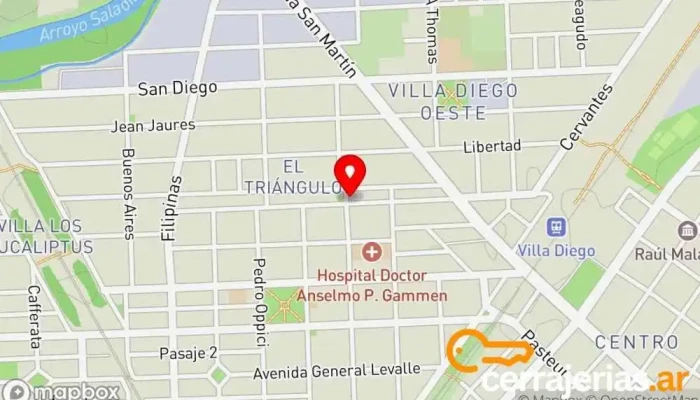 mapa de Aberturas Genesis Fábrica en Villa Gdor. Galvez