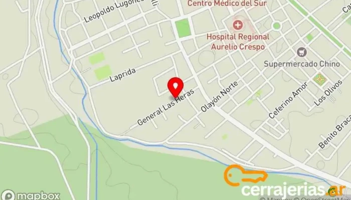 mapa de Aberturas Los 3 hermanos Centro comercial en Cruz del Eje