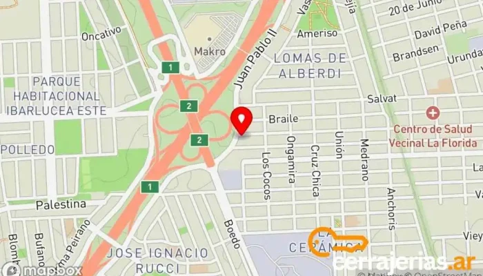 mapa de ABERTURAS LOS PAMPAS Comercio en Rosario
