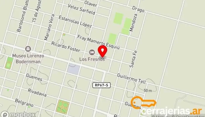 mapa de Aberturas Manni Proveedor de puertas en San Jeronimo Nte.