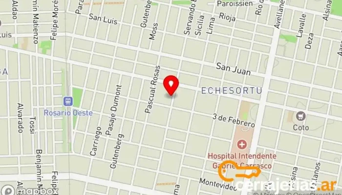 mapa de Aberturas Proveedor de puertas en Rosario