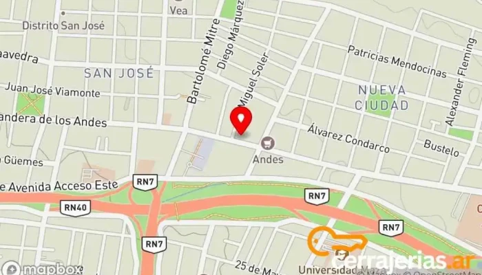 mapa de Aberturas Mendoza Ventana de aluminio en Guaymallén