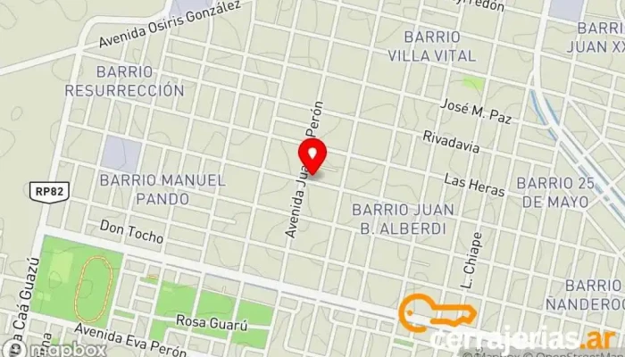 mapa de Aberturas Miño Tienda de materiales para la construcción en Goya