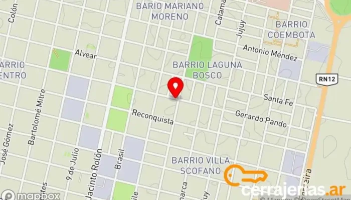 mapa de Aberturas norte Constructor en Goya
