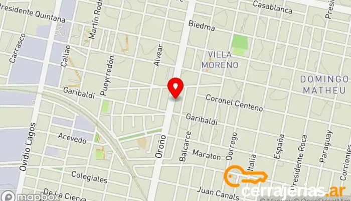 mapa de ABERTURAS PACELLA Proveedor de ventanas, Proveedor de aluminio, Proveedor de puertas, Tienda de suministros para trabajar la madera en Rosario