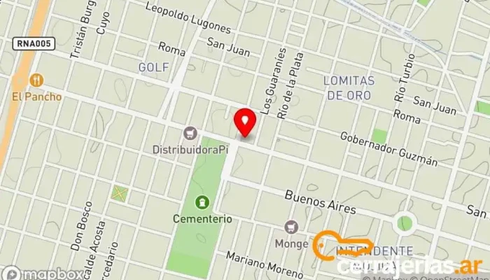 mapa de Aberturas PH - Sucursal San Martín Tienda de accesorios para ventanas en Río Cuarto