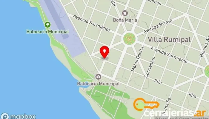 mapa de ABERTURAS RUMIPAL Ventana de aluminio en Villa Rumipal