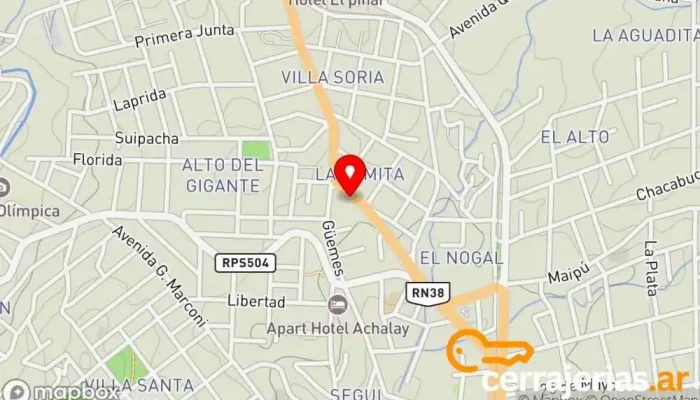 mapa de Aberturas San Lorenzo Tienda de materiales para la construcción en La Falda