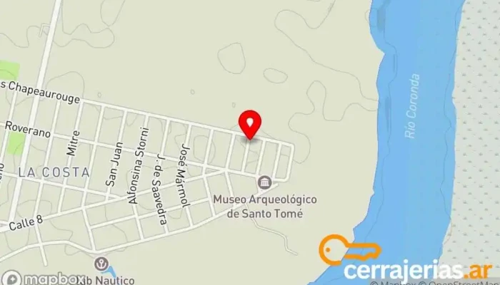 mapa de ABERTURAS TATA Fábrica en Santo Tomé