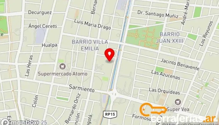mapa de Aberturas Tecnalco Carpintero en Godoy Cruz