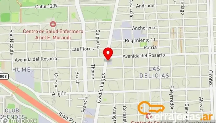 mapa de Aberturas Unión Fábrica, Centro de negocios, Tienda de cortinas, Tienda de mamparas de ducha en Rosario