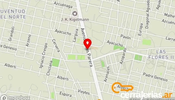 mapa de Aberturas Veronesi Ventana de aluminio, Proveedor de marcos de aluminio, Tienda de cortinas, Fábrica de puertas, Tienda de mosquiteras, Servicio de instalación de ventanas, Proveedor de ventanas en Santa Fe de la Vera Cruz