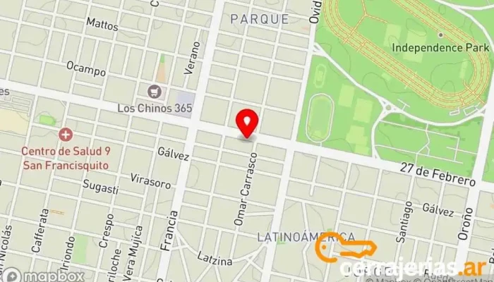 mapa de Aberturas y vidrios 27 Tienda de cristales y espejos en Rosario