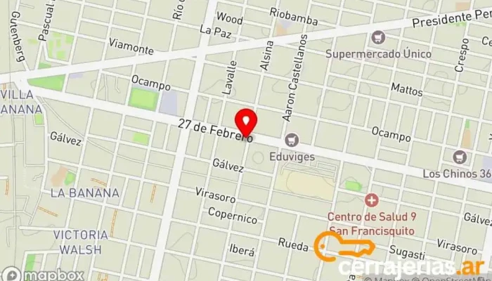 mapa de ABERTURAS ZETA Proveedor de ventanas, Ventana de aluminio, Fábrica de puertas en Rosario