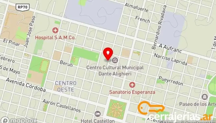 mapa de Aberturate - Aberturas de aluminio. Fábrica en Esperanza