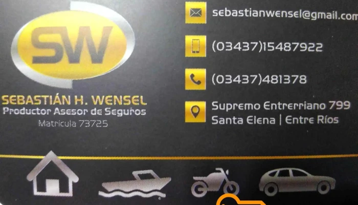 Abogado y Productor Asesor de Seguros. Sebastian H. Wensel - Santa Elena