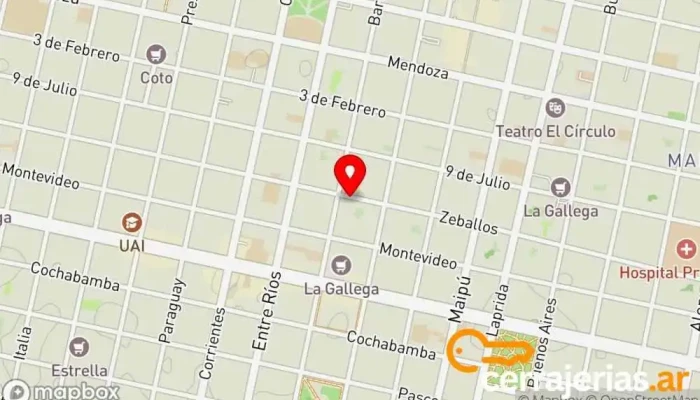 mapa de Acuario Cerrajeria Cerrajero en Rosario