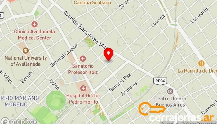 mapa de Adan Cerrajero en Gran Buenos Aires