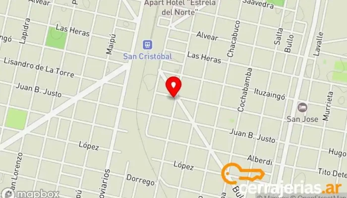 mapa de Agencia de Remises Puerta del Norte Comercio en San Cristobal