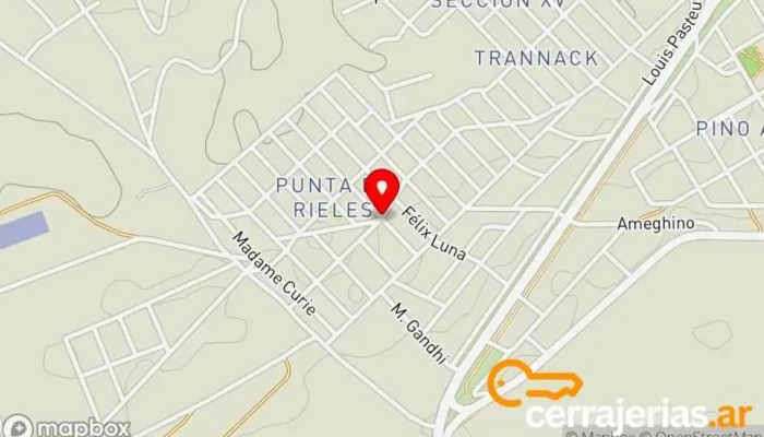mapa de Al Sur aberturas de aluminio Proveedor de materiales de construcción en Zapala