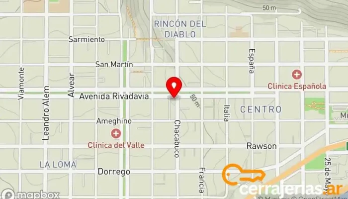 mapa de Alamar tienda estudio Tienda de muebles en U9000 Comodoro Rivadavia