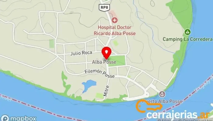 mapa de Alba Posse  en Alba Posse