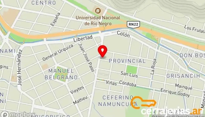 mapa de Albar Muebles Villa Regina Tienda de muebles de pino en Villa Regina