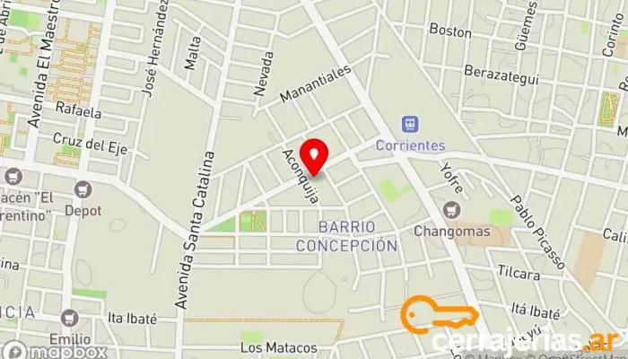 mapa de Alcor Mayorista Tienda de alimentación en Corrientes