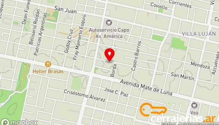 mapa de all distribuciones Arquitecto, Empresa de construcción, Ingeniero, Cristalero, Carpintero en San Miguel de Tucumán