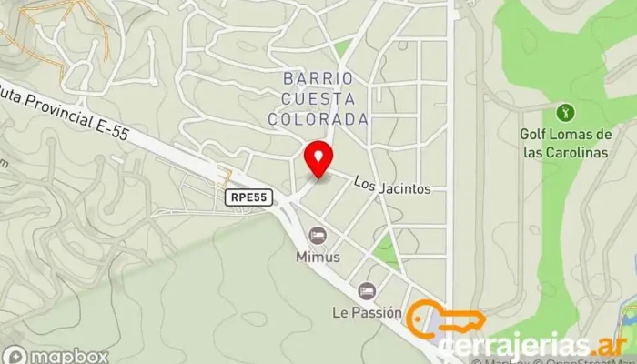 mapa de Aluglass Comercio en La Calera