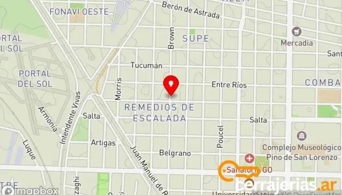 mapa de Alumax Aberturas Fábrica de puertas, Ventana de aluminio, Fábrica, Comercio, Mayorista en San Lorenzo