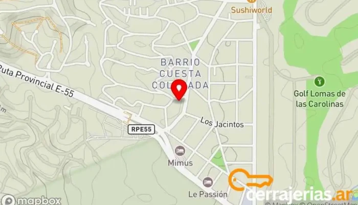 mapa de ALUMCOR SRL Comercio, Proveedor de marcos de aluminio, Fábrica en La Calera