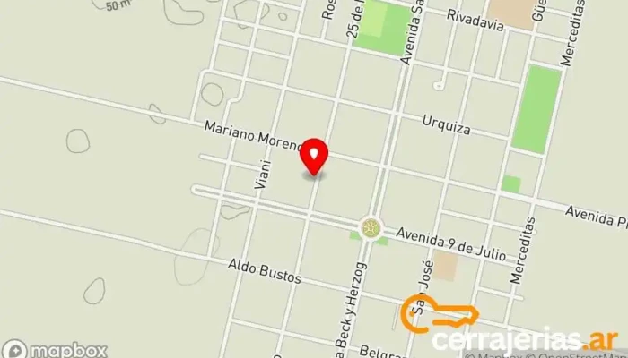 mapa de Alumfaw aberturas y vidrieria Fábrica en Humboldt