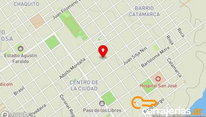 mapa de Alumi Vidriería Tienda de cristales en Paso de los Libres